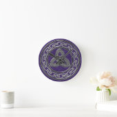 Argent sur Roue Celtique Violet et Horloge Trinity (Maison)