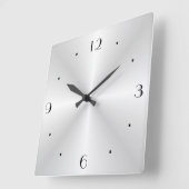 Argent très clair > Horloge murale (Angle)