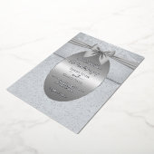 Argent Vintage avec Faire-part de mariage Bow (Rotation)