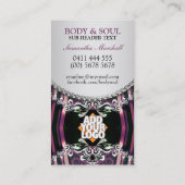 Argent violet New Age Yin Yang + Carte de visite d (Dos)