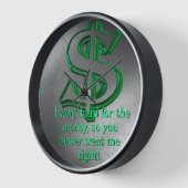 Argent Wall Horloge (Angle)