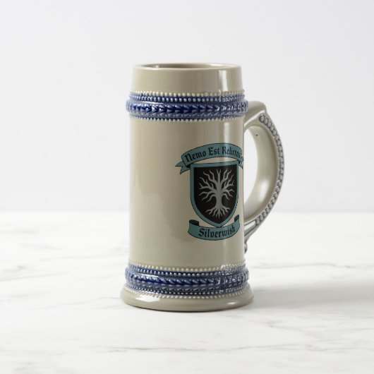 Argent Wish Crest et la devise Mug (Devant droit)