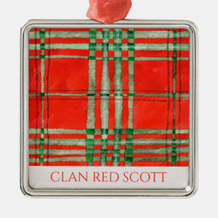 Argenté CLAN RED SCOTT Premium Carré Ornement