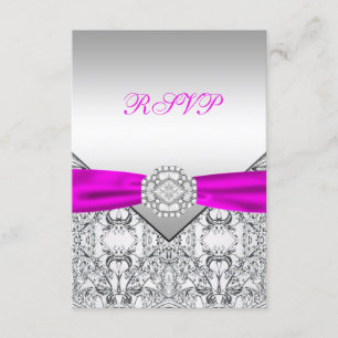 Argenté élégant et fuchsia RSVP