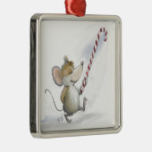 Argenté Joyeux Mouse Moe Ornement Carré (Droite)