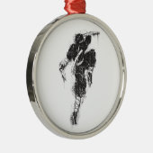 Argenté Ornement de la meilleure qualité rond de Ninja (Droite)