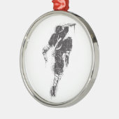 Argenté Ornement de la meilleure qualité rond de Ninja (Gauche)