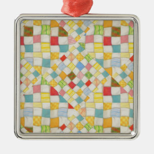 Argenté QUILT MOSAIC Premium Carré Ornement