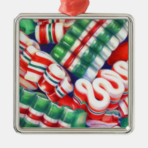 Argenté RIBBON CANDY Premium Carré Ornement