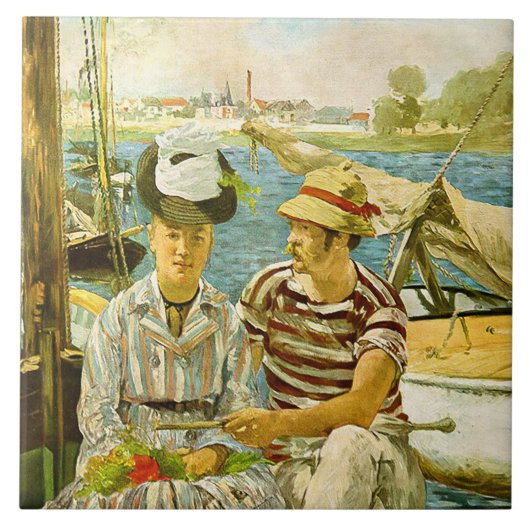 Argenteuil Edouard Manet Poster Tegeltje (Voorkant)