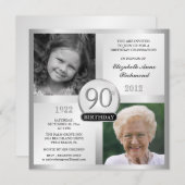 Argentez les quatre-vingt-dixième invitations (Devant / Derrière)