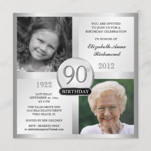 Argentez les quatre-vingt-dixième invitations