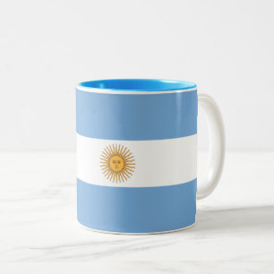 Argentian Flag Tweekleurige Koffiemok