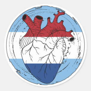 Argentijns Argentinië Koningsdag Nederlands Nederl Ronde Sticker