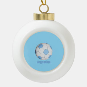 Argentijns voetbal keramische bal ornament