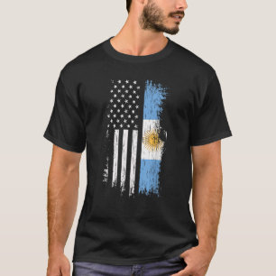 Argentijnse Amerikaanse vlag Argentinië Verenigde  T-shirt