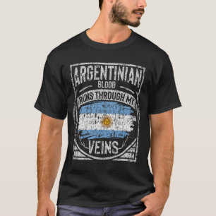Argentijnse bloedingen lopen door mijn vinnen t-shirt