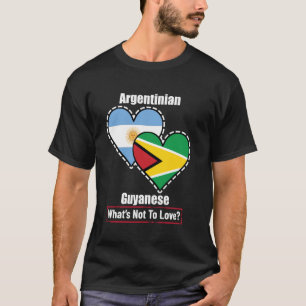 Argentijnse Guyanese Hart Vlaggen Wat Is Er Niet O T-shirt