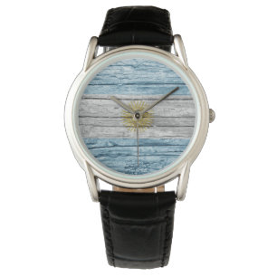 Argentijnse houten vlag horloge