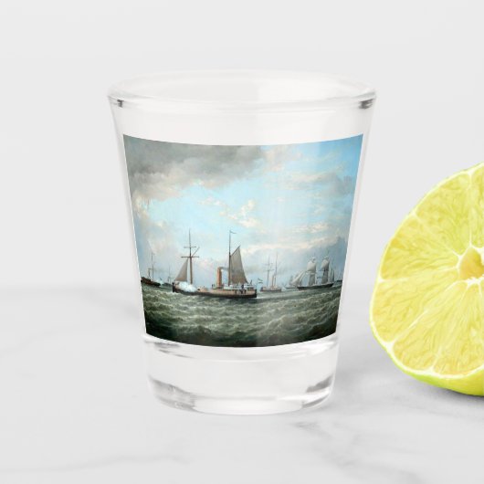 Argentijnse marineschepen 1874 shot glas (Voorkant)