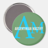 Argentijnse Mastiff Ras Monogram Ontwerp Magneet (Voorkant / Achterkant)