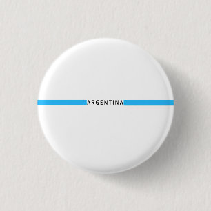 Argentijnse minimalistische vlag ronde button 3,2 cm
