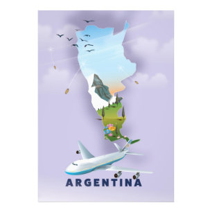 Argentijnse plattegrond foto afdruk