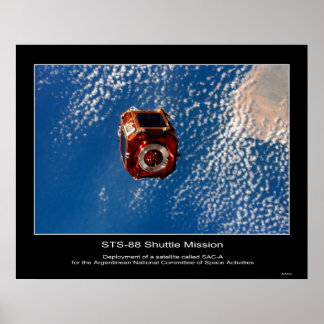 Argentijnse SAC-A-satelliet implementeren... Poster