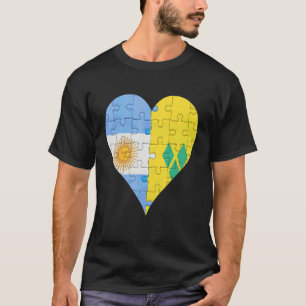 Argentijnse Sint Vincentive an Flag Heart T-shirt