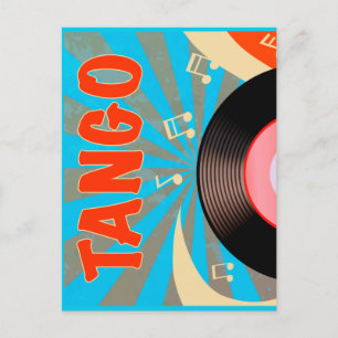 Argentijnse Tango Vinyl Record Briefkaart