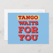 Argentijnse Tango wacht op je beroemde Tango Lyric Briefkaart (Voorkant / Achterkant)