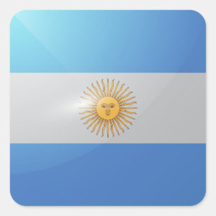 Argentijnse vierkante glanzende vlag sticker