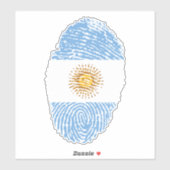 Argentijnse vingerafdrukvlag sticker (Vel)