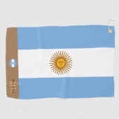 Argentijnse vlag & Argentijnse monogrammen Golf/sp Golfhanddoek (Horizontaal)