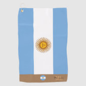 Argentijnse vlag & Argentijnse monogrammen Golf/sp Golfhanddoek (Voorkant)