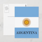 Argentijnse vlag Bandera De Argentina Briefkaart (Voorkant / Achterkant)