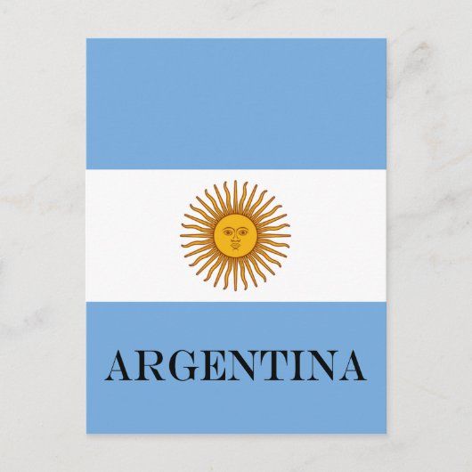 Argentijnse vlag Bandera De Argentina Briefkaart (Voorkant)