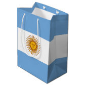 Argentijnse vlag Bandera De Argentina Medium Cadeauzakje (Achterkant Gekanteld)