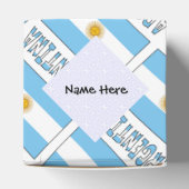 Argentijnse vlag betegeld gepersonaliseerd bedankdoosjes (Bovenkant)