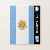 Argentijnse vlag en Argentijns land/Argentinië Legpuzzel (Verticaal)