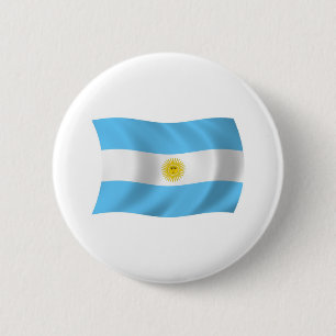 Argentijnse Vlag Knop Ronde Button 5,7 Cm