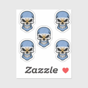 Argentijnse Vlag met Lachende Schedel Sticker