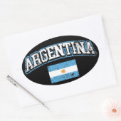 Argentijnse vlag ovale sticker (Envelop)