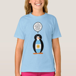 Argentijnse Vlag Praten Ms Penguin Gepersonaliseer T-shirt