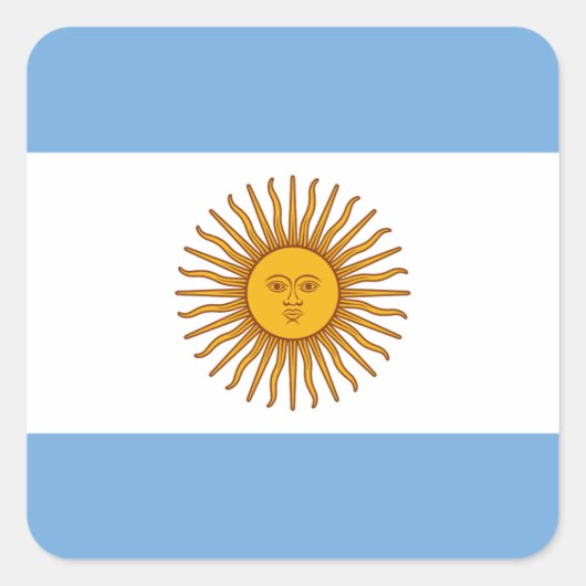 Argentijnse vlag vierkante sticker (Voorkant)