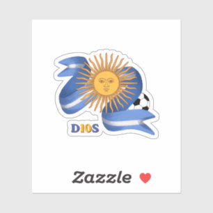 Argentijnse Voetbal D10S Fan Sticker