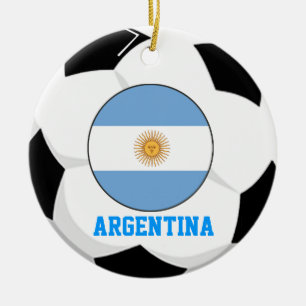 Argentijnse voetbalbeker 2 maal wereldbeker keramisch ornament