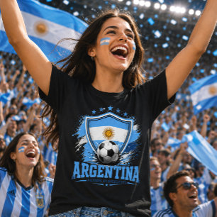 Argentijnse Voetbalfan Albiceleste Voetbal Fútbol Tri-Blend Shirt