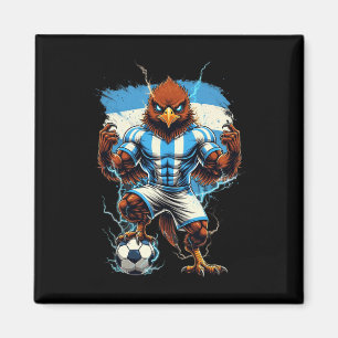 Argentijnse Voetbalfan Vlag Vintage Trots Dier Bir Magneet