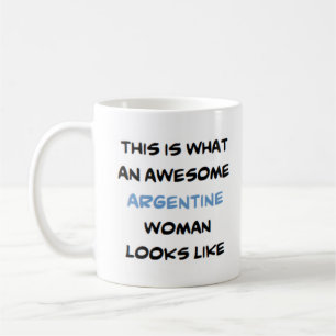 argentijnse vrouw , geweldige koffie - mok